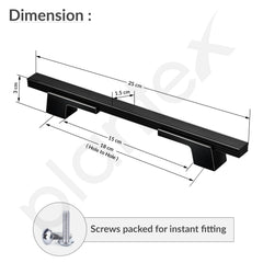 Plantex Cabinet Handle/Kitchen Cabinet Door Handle/Wardrobe/160 mm Cupboard Handle/Door Pull-Push Handle for Home/Office - Pack of 2 (Black) (Model APS-DTC-5580)-3