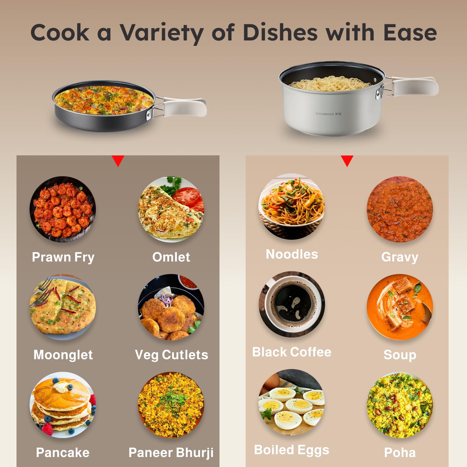 Prestige Electric Omnipot | 1000W Electric Cooking Pan & Fry Pan with Lid | Steam Vent | Temperature Control Slider | Cool-Touch Foldable Handles | Detachable Power Cord | Compact Design | 1Y Warranty