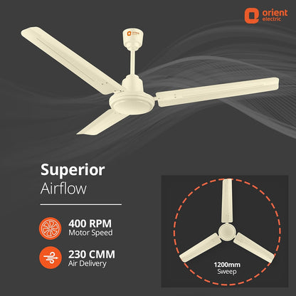 Orient Electric 1200mm Falcon 400 High Speed Ceiling Fan (Ivory)