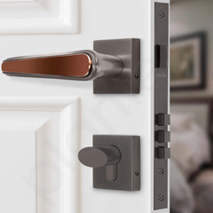 Plantex Main Door Lock/Mortise Lock for Doors - Robust Door Lock Handle for Home with Brass Lock Body & Cylinder (PT-014, Satin Black & Rose Gold)-4