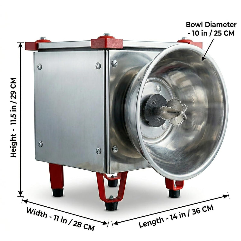 Electric Coconut Grater for Domestic and Commercial Prupose, Heavy Duty, Speed 2 Coconuts per min, 1440RPM, 1/4 HP Motor, Stainless Steel Blade