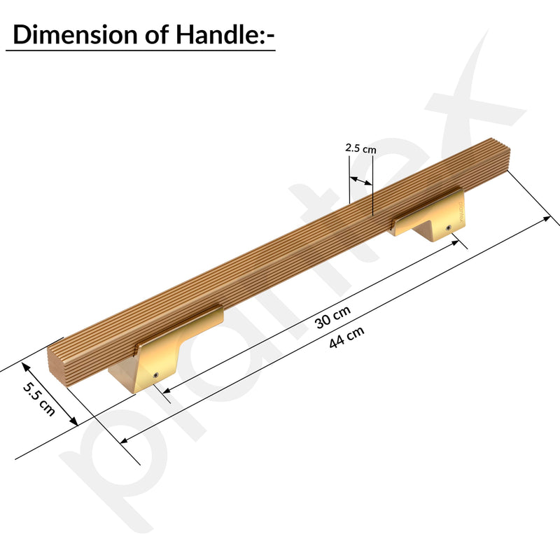 Plantex 17 Inch Main Door Handle for Wooden Doors - Pull-Push Handle Accessories (Pack of 1, Gold)-2