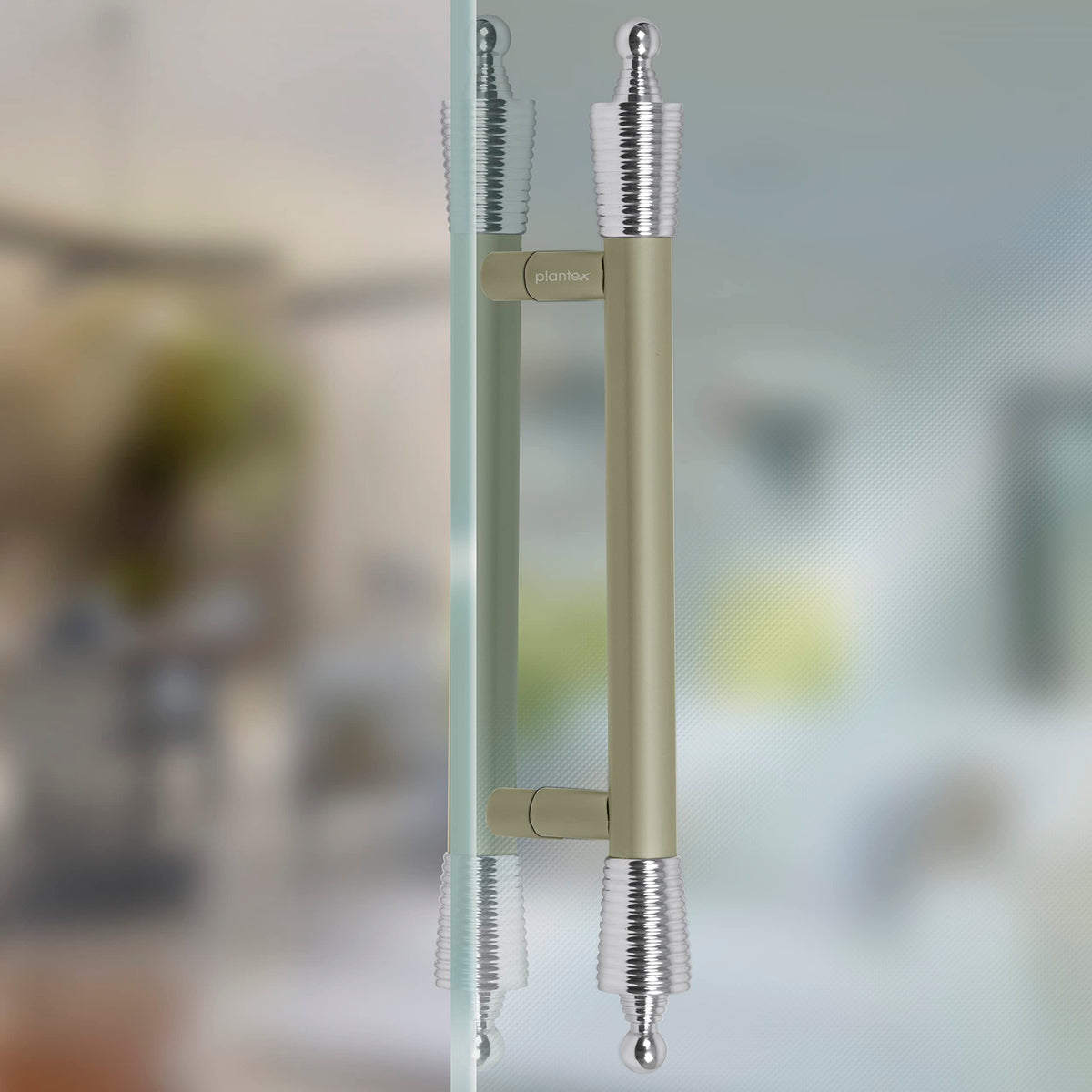 Plantex Heavy Duty Main Door Handle/14 inches Door Handles for Main Door/Pull Push Handle for Wooden & Glass Door Handle - Pack of 1 (Satin White & Chrome) - 3 Years Warranty-6