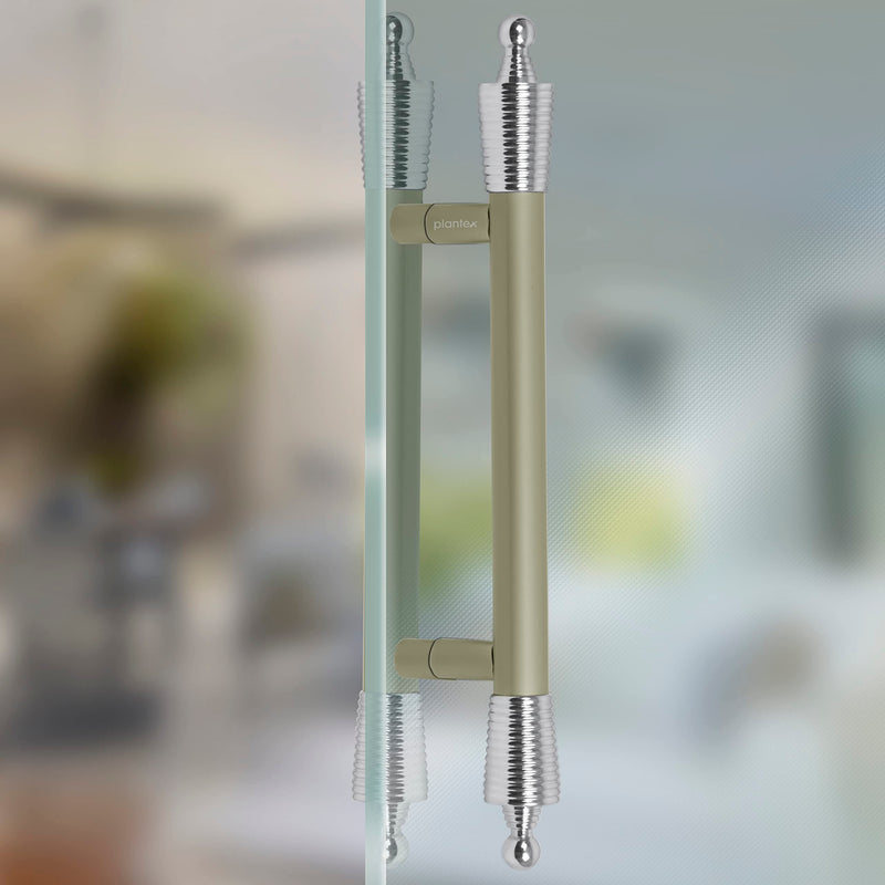 Plantex Heavy Duty Main Door Handle/14 inches Door Handles for Main Door/Pull Push Handle for Wooden & Glass Door Handle - Pack of 1 (Satin White & Chrome) - 3 Years Warranty-6