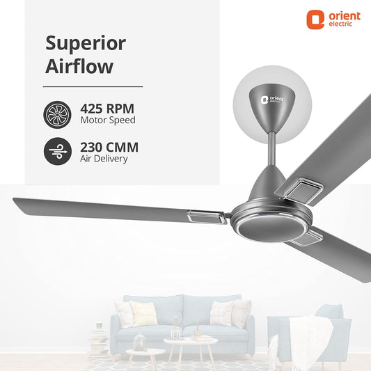 Orient Electric 1200 mm Falcon 425 Deco Ceiling Fan (Day Tone Grey)