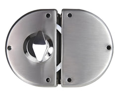 Plantex Stainless Steel Glass Door Lock - No Drilling/Lock for Main Door/Door Thickness 10 mm to 12 mm/3 Ultra Keys/Tuffen Glass Door Accessories - Pack of 1 (Matt)-3