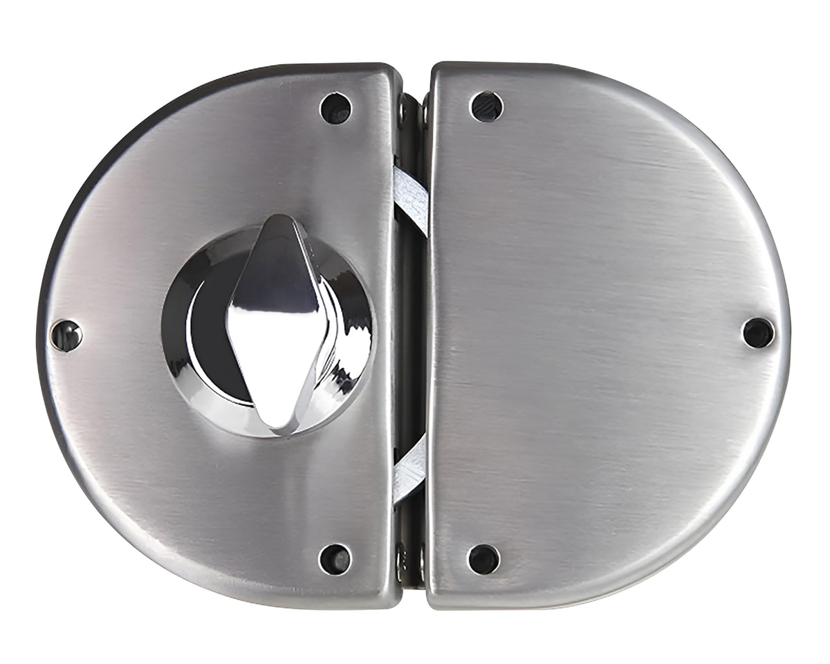 Plantex Stainless Steel Glass Door Lock - No Drilling/Lock for Main Door/Door Thickness 10 mm to 12 mm/3 Ultra Keys/Tuffen Glass Door Accessories - Pack of 1 (Matt)-3