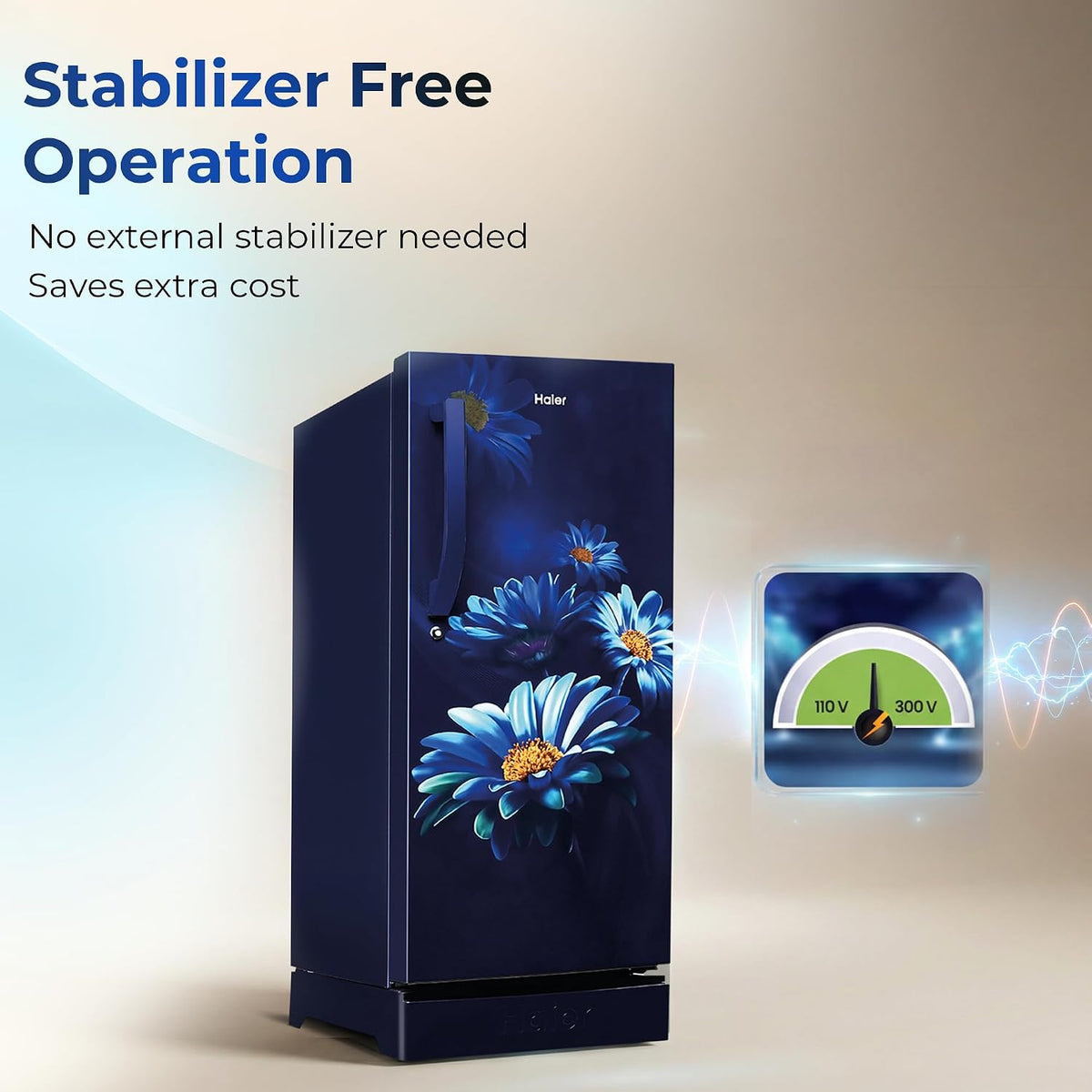 Haier 190 L 5 Star Direct Cool Inverter Single Door Refrigerator with Fast Ice Making, Easy Clean Back, Large Vegetable Box (HED-205MHBA-P, Marine)-5