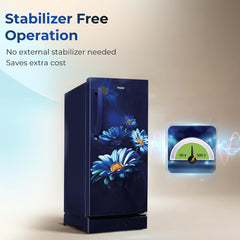 Haier 190 L 5 Star Direct Cool Inverter Single Door Refrigerator with Fast Ice Making, Easy Clean Back, Large Vegetable Box (HED-205MHBA-P, Marine)-5