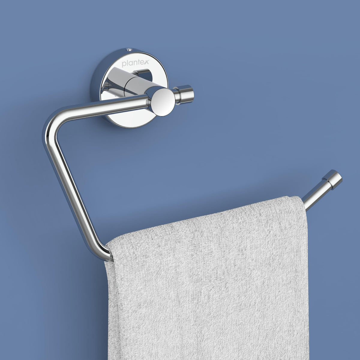 Plantex Stainless Steel Napkin Hanger for Washbasin/Towel Ring for Bathroom/Kitchen/Towel Hanger/Bathroom Accessories (Chrome)-1