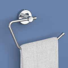 Plantex Stainless Steel Napkin Hanger for Washbasin/Towel Ring for Bathroom/Kitchen/Towel Hanger/Bathroom Accessories (Chrome)-1