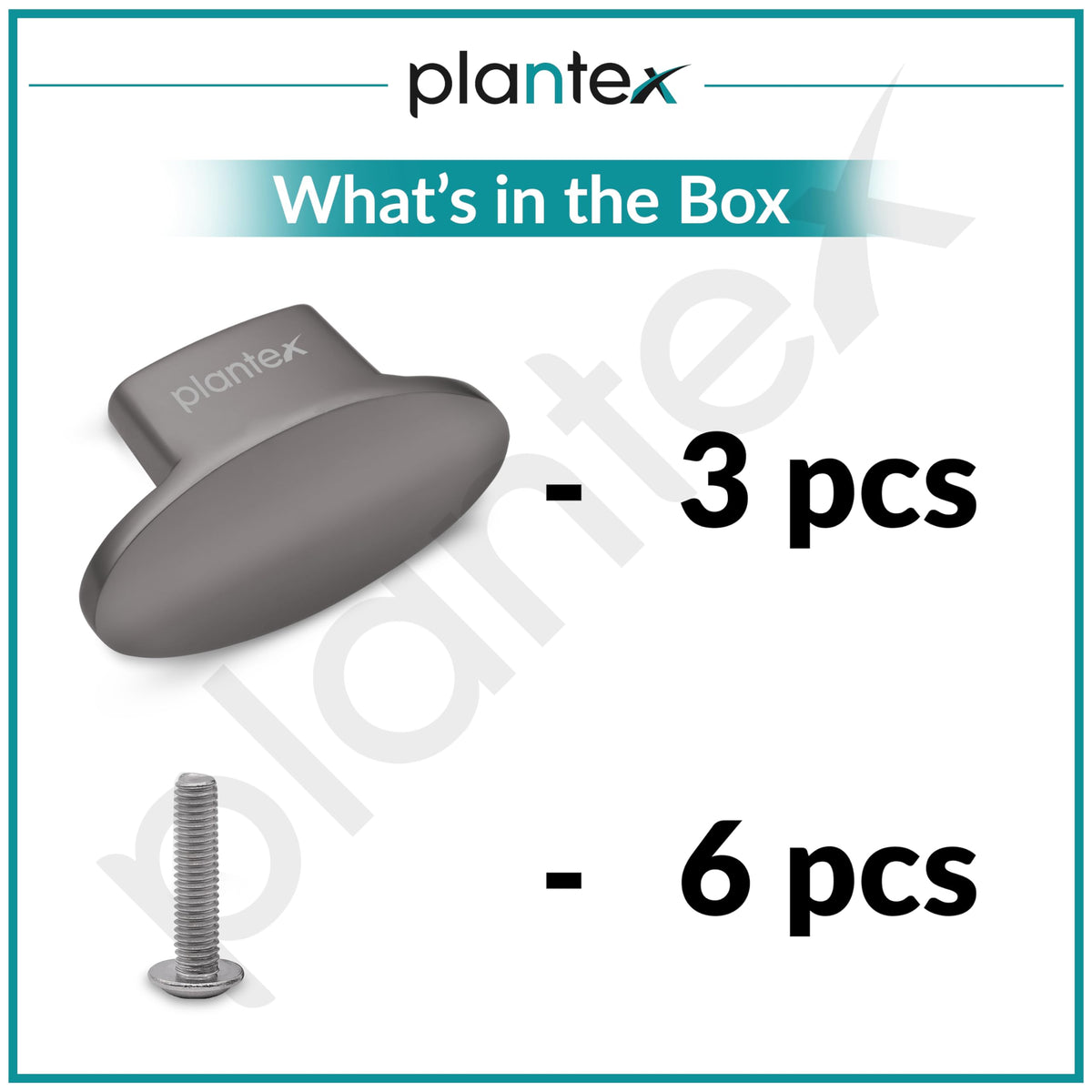Plantex Heavy Duty Small Knob for Drawer/Cabinet/Pull and Push for Drawer Home/Office Pack of 3 (Oval, Black Nickel Matt)-6
