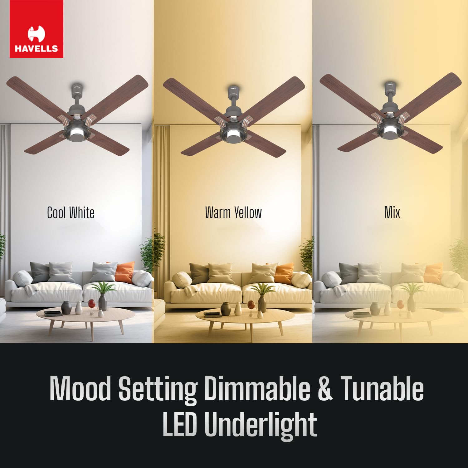 Havells 1320Mm Florette Bldc Motor Ceiling Fan|Remote Controlled, High Air Delivery Fan|5 Stars Rated, Upto 60% Energy Saving, 2 Year Warranty|(Pack Of 1, Smoke Brown Wood)