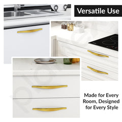 Plantex Cabinet Handle/224mm Handle for Wardrobe/Kitchen Handle/Pull-Push Handle for Home/Office - Pack of 2 (Gold) (Model APS-PH-102)-6