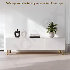 Plantex 4 Inch Sofa Leg for Bed Furniture/Aluminium Sofa Leg for Table/Support Legs/Furniture Leg - Pair of 4 (8 Piece) (DTS-77, Brass Antique & Gold)-6