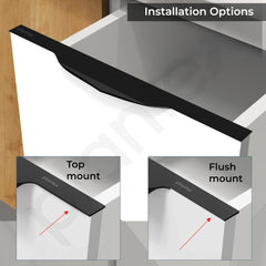 Plantex Profile Handle for Kitchen Cabinet/12 Inch Aluminium Drawer Profile Handle/Wardrobe Pull Handle for Home/Office/Hotel - Pack of 1 (Black) (Model APS-PF-1002)-4