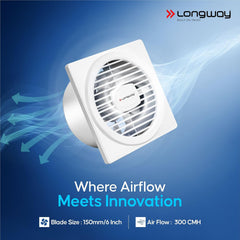 LONGWAY Gusto 6 Inch 150 mm Energy Efficient Exhaust Fan-3