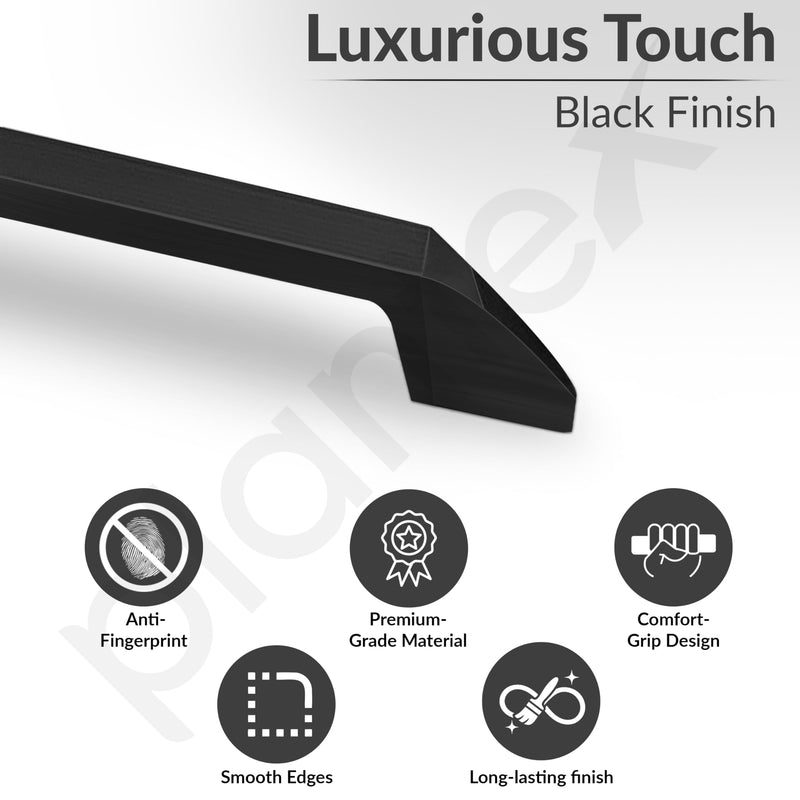 Plantex Cabinet Handle/Kitchen Cabinet Door Handle/Wardrobe/160 mm Cupboard Handle/Door Pull-Push Handle for Home/Office - Pack of 2 (Black) (Model APS-DTC-3780)-2