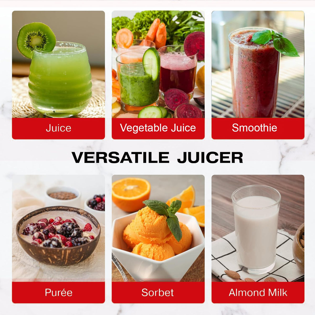 Kuvings CS600 Commercial Cold Press Whole Slow Juicer Chef, All-in-1 Fruit & Vegetable Juicer, World's Only Juicer with Patented Rubber & Silicon-Free Technology, Service Across India, 240W (KCS6000)