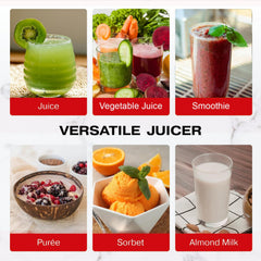 Kuvings CS600 Commercial Cold Press Whole Slow Juicer Chef, All-in-1 Fruit & Vegetable Juicer, World's Only Juicer with Patented Rubber & Silicon-Free Technology, Service Across India, 240W (KCS6000)