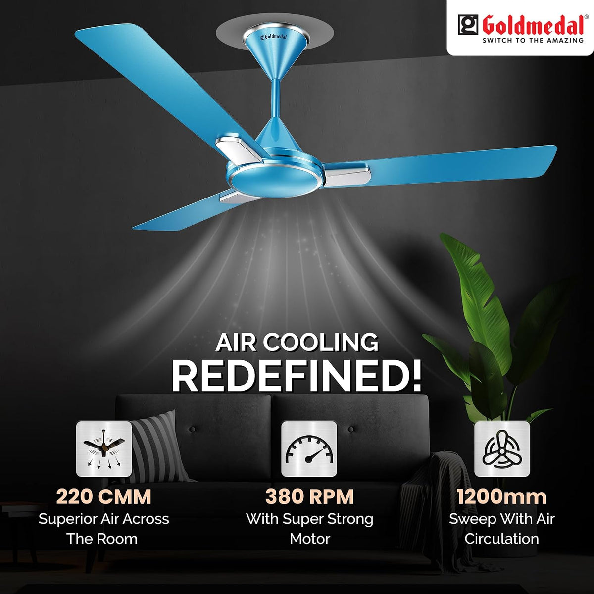 Goldmedal Insignia 1200 mm Star Rated Decorative Ceiling Fan-4