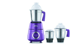 USHA Thunderbolt Pro 1000W with 3 Jars, 100% Copper Ball-Bearing Motor, Handsfree operation, 3 Jars, 3-Speed Setting with Inching option, 5 Years Warranty on Motor (Red)