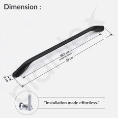 Plantex Cabinet Handle/288mm Handle for Wardrobe/Kitchen Handle/Pull-Push Handle for Home/Office - Pack of 1 (Black) (Model APS-PH-101)-2