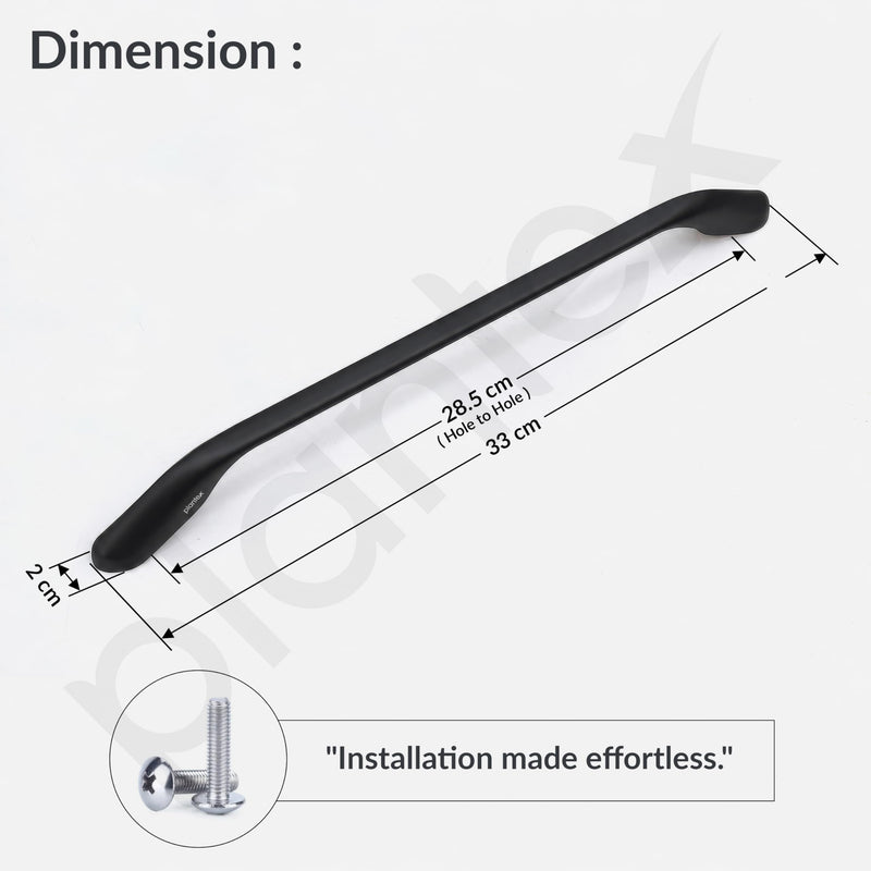 Plantex Cabinet Handle/288mm Handle for Wardrobe/Kitchen Handle/Pull-Push Handle for Home/Office - Pack of 1 (Black) (Model APS-PH-101)-2