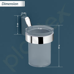 Plantex Rich Brass Bathroom Accessories - Unique Tooth Brush Holder/Tumbler Holder/Toothpaste Holder(Chrome)-5