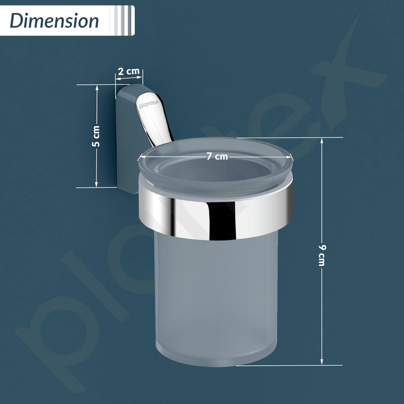 Plantex Rich Brass Bathroom Accessories - Unique Tooth Brush Holder/Tumbler Holder/Toothpaste Holder(Chrome)-5