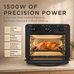 Faber AirOven 24L 1500W| View Window | Bake Tray, Tray Handle & Crumb Tray| Dishwasher safe removable parts | 5 Preset A