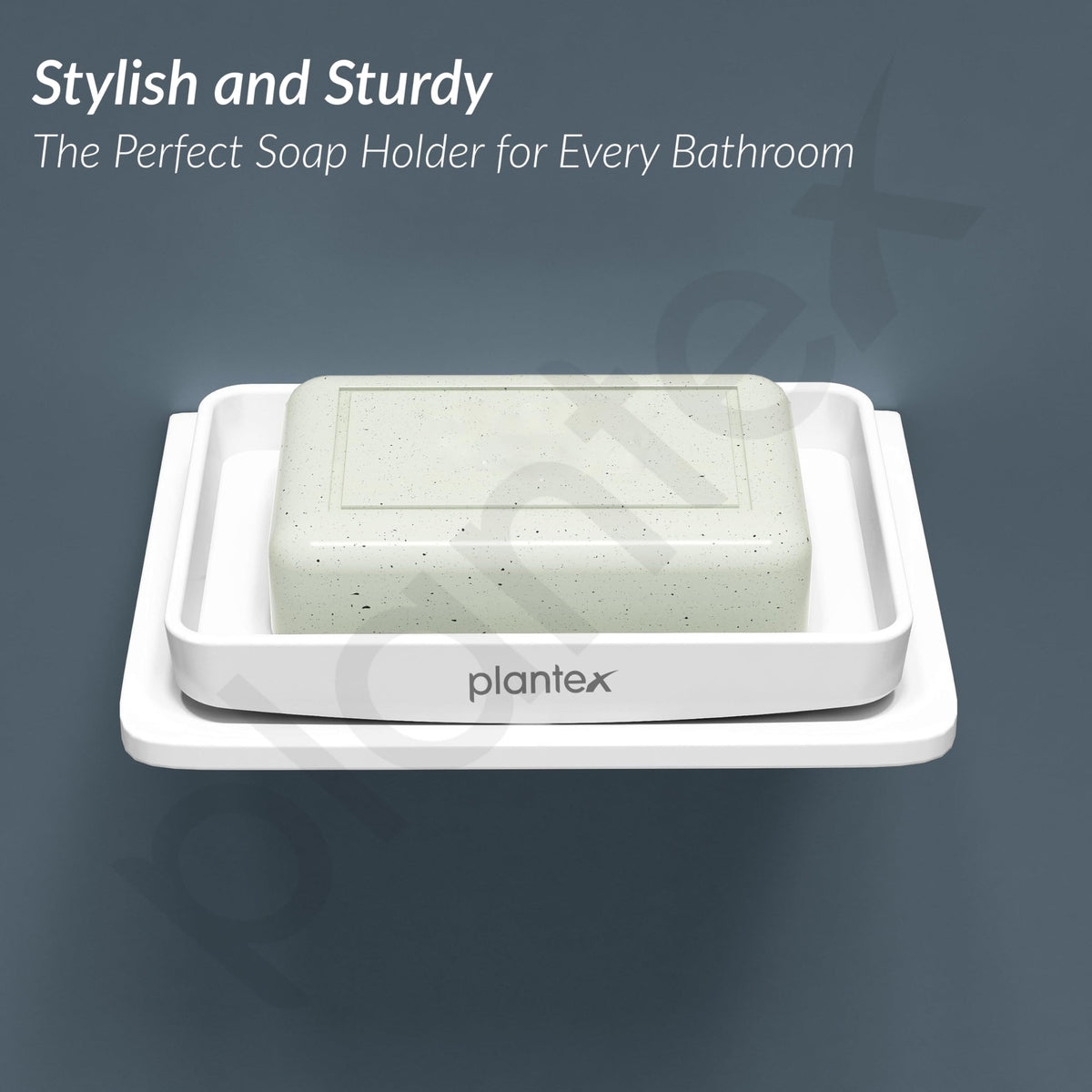 Plantex 5mm Acrylic Soap Holder for Bathroom/Wall Mounted Soap Stand/Soap Dish Holder for Bathroom - (White)-5