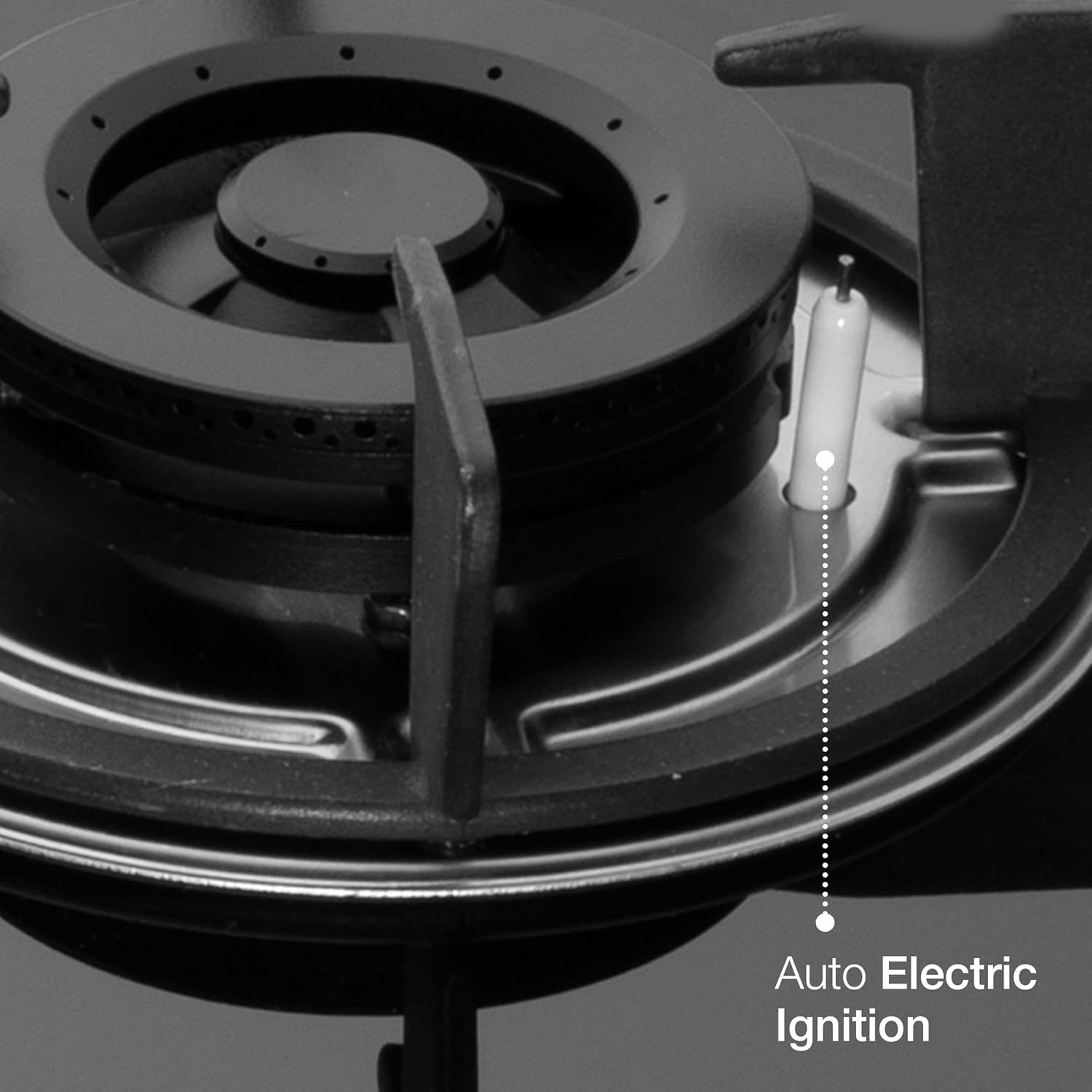 KAFF 3 Burners Built-in Hob & Hobtop with Digital Timer -8 MM |Auto Electric Ignition Glass Top| Enamelled Matt Finish, Easy Metal Grip Knobs, Toughened Glass (Black,78CM)