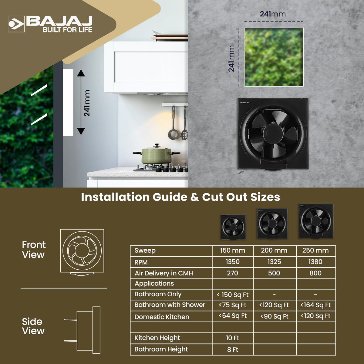 Bajaj AirOut 200 MM 4 Star Dom Exhaust Fan-5