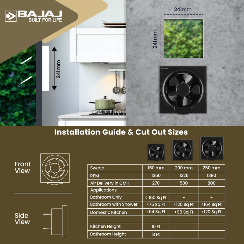 Bajaj AirOut 200 MM 4 Star Dom Exhaust Fan-5