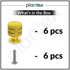Plantex Knobs for Drawer/Drawer Knobs/Cabinet Knobs/Drawer knobs Handle/Pull-Push Knobs for Home/Office Drawers - Pack of 6 (Gold)-5