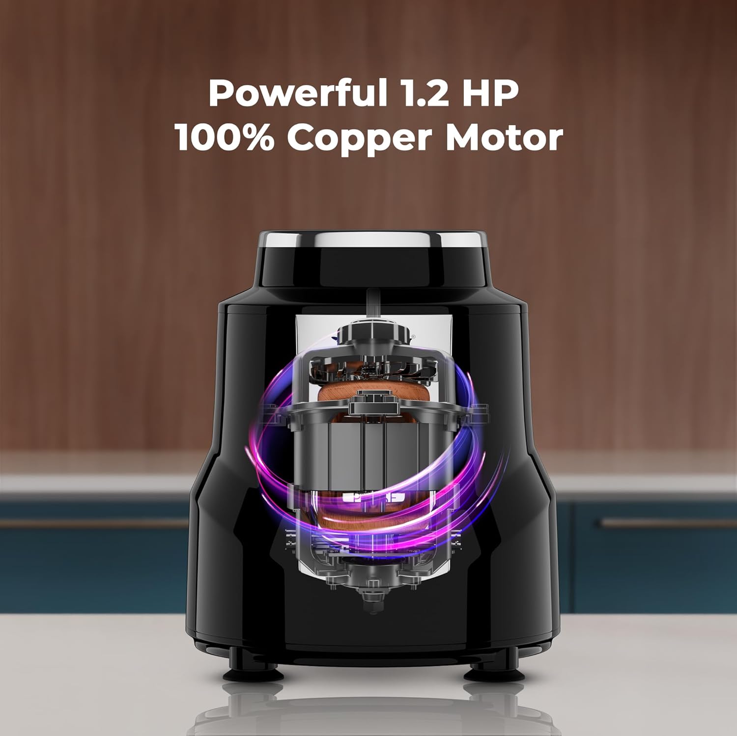 Butterfly Magnum 1.2 HP Mixer Grinder 3 Jar | 100% Copper Motor | 3 Stainless Steel Multipurpose Jars | ABS Body | Handsfree Operation | Lifetime Motor Warranty| Black