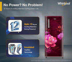 Whirlpool 184 L 2 Star Direct-Cool Single Door Refrigerator (205 WDE PRM 2S WINE SERENA-Y, Red, 2026 Model)
