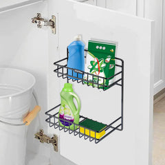 Plantex Self Adhesive Detergent Rack/GI Steel Bathroom Multipurpose Detergent Holder/Bathroom Shelf/Storage Rack/Bathroom Accessories (Powder Coated)-1