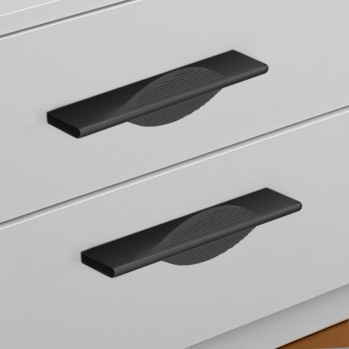 Plantex Cabinet Handle/Kitchen Cabinet Door Handle/Wardrobe/160 mm Cupboard Handle/Door Pull-Push Handle for Home/Office - Pack of 2 (Black) (Model APS-DTC-5590)-1