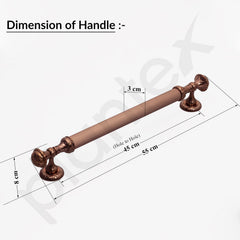 Plantex Heavy Duty Main Door Handle/21.5 Inch Door Handle For Main Door/Pull Handle For Wooden & Glass Door Pack Of 1 (320-Pvd Rose Gold Finish) - 3 Years Warranty-3