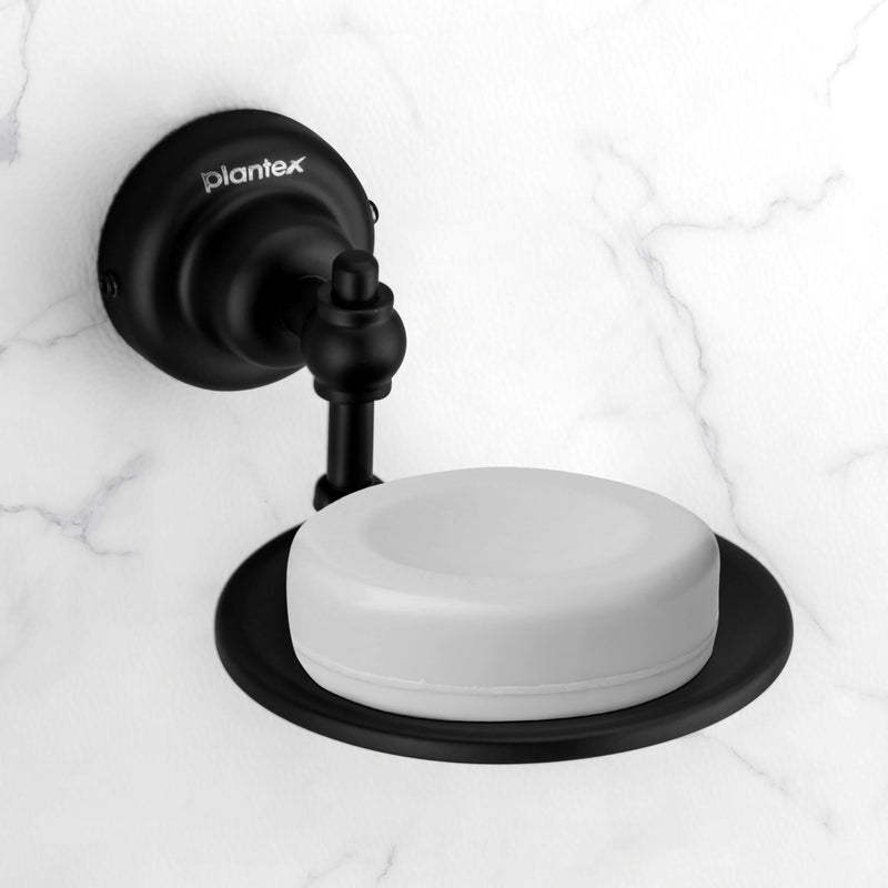 Plantex 304 Grade Stainless Steel Soap Holder/Soap Stand/Bathroom Soap Dish/Bathroom Accessories - Skyllo (Black)-1