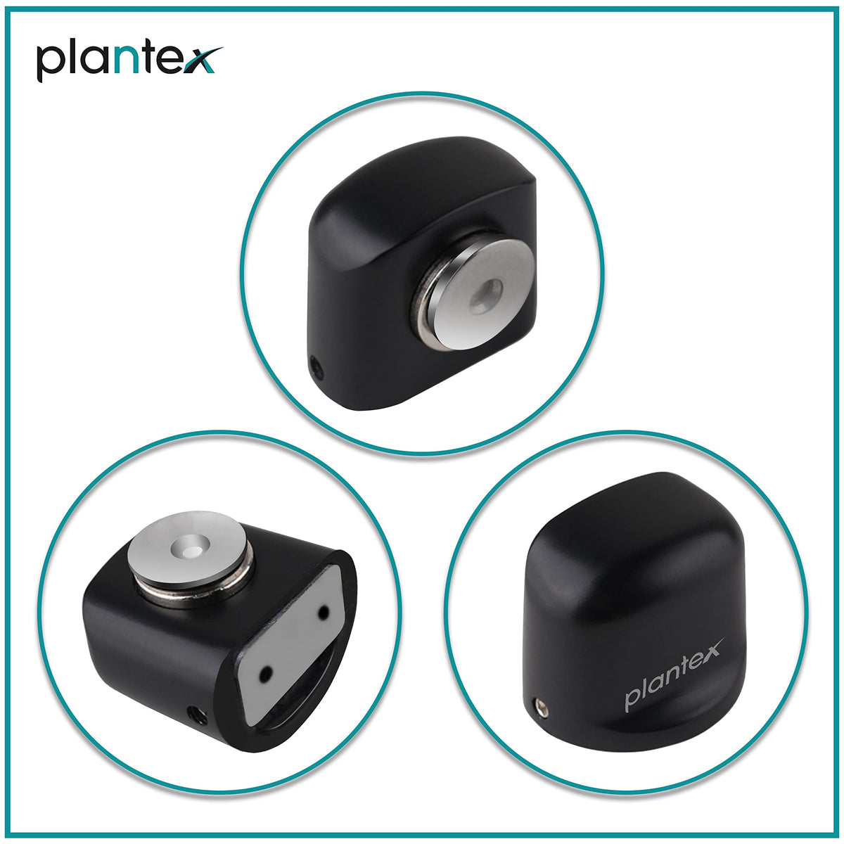 Plantex Magnet Door Stopper Foor Home/Door Holder for Main Door/Magnet Door Catcher/Magnet Stopper for Home/Stops for Door - Set of 2 (193-Black)-6