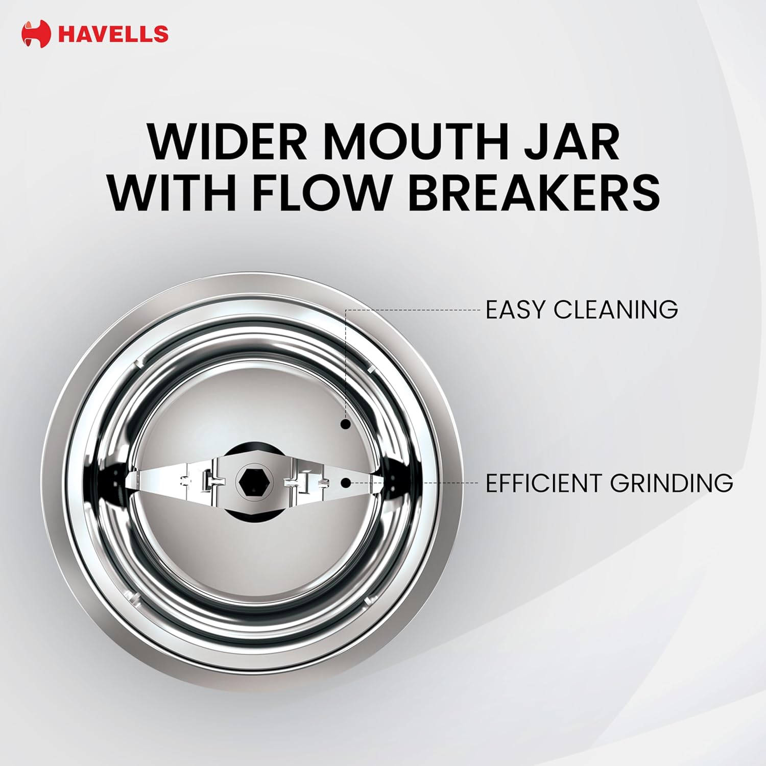 Havells ESO 750 Watt Mixer Grinder | 4 Jars (3 Stainless Steel + 1 Juicer Jar) | Heavy-Duty ABS Body | Powerful Motor | Wider Mouth Blades | Handles on All Jars | 2-Year Product Warranty (Teal)