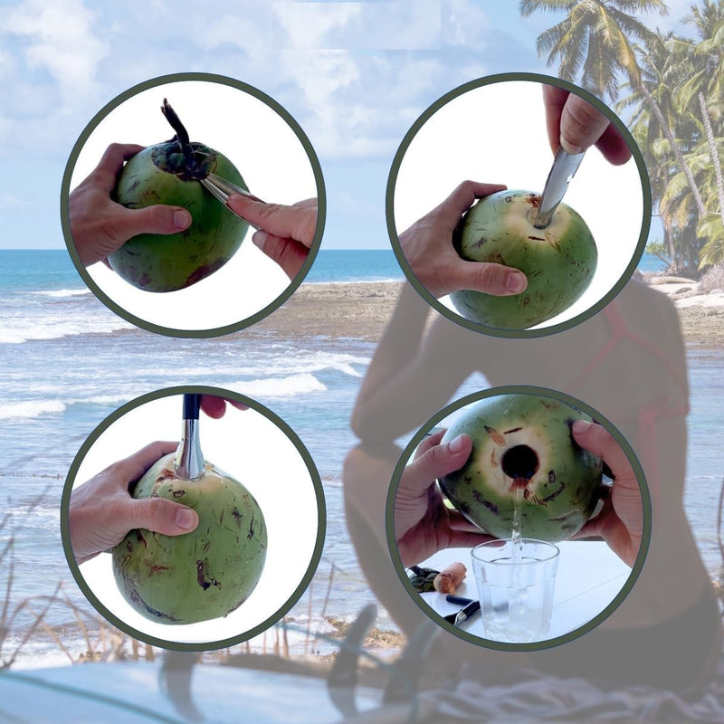 Kmils Stainless Steel Coconut Opener Tool, Coconut Hole Maker, Coconut Water Opener, Coconut Driller