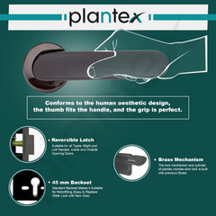 Plantex Door Lock for Home/Main Door Lock Set with 3 Computerized Key/Mortise Lock for Door with Brass Lock Body & Cylinder (SM037, BNM & Black)-6