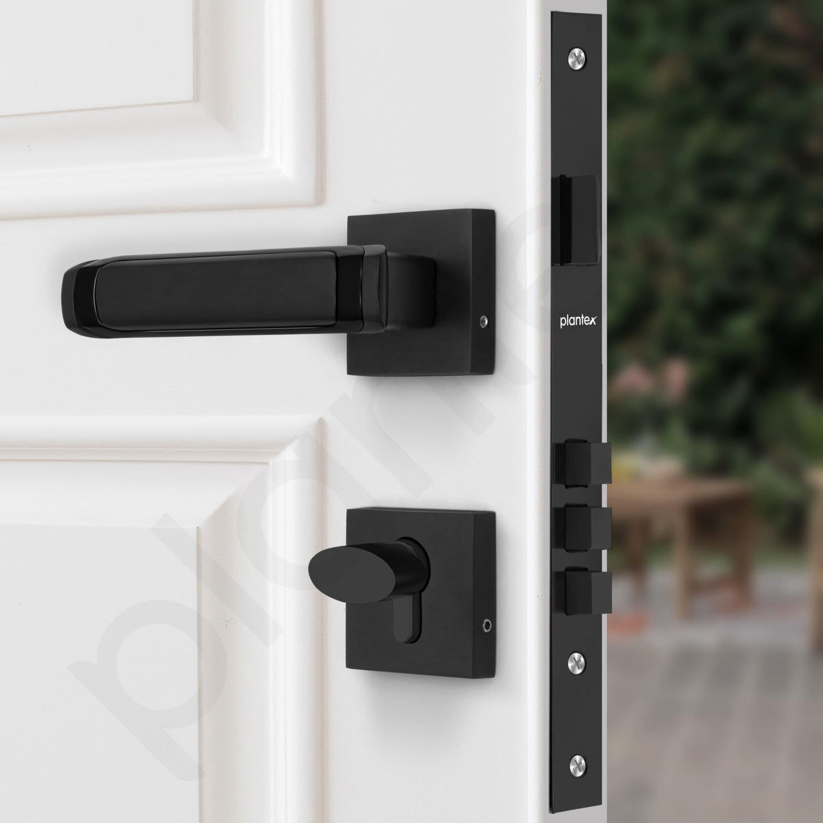Plantex Triple Security Door Lock for Home/Main Door Lock Set with 3 Years of Warranty/Mortise Lock for Door with Brass Lock Body & Cylinder (7127, Z Black & DC Black)-6
