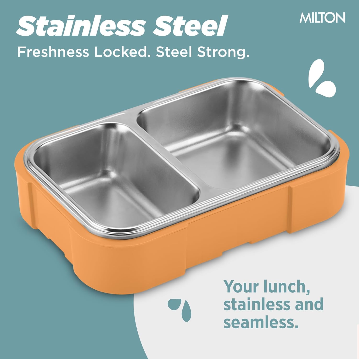 Bravo 2 Steel Thermoware Lunchbox (Milton)