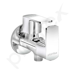 Plantex 2 in 1 Angle Valve with Brass Spindle/Angle Cocke for Bathroom/2 Way Angle Valve Wall Flange and Teflon Tape - Pack of 1 (Saga, Chrome)-6