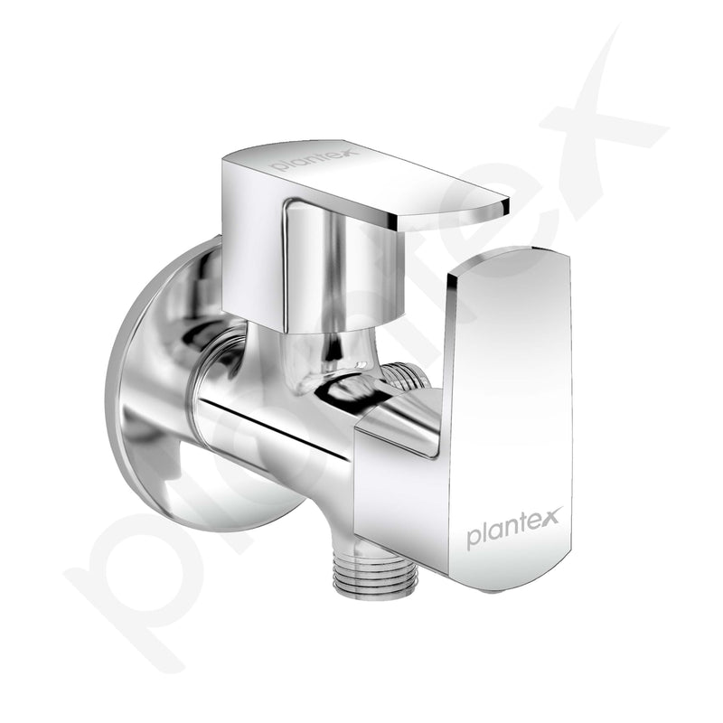 Plantex 2 in 1 Angle Valve with Brass Spindle/Angle Cocke for Bathroom/2 Way Angle Valve Wall Flange and Teflon Tape - Pack of 1 (Saga, Chrome)-6